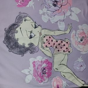 Betty Boop Light Purple Sleep Top Sz M 8/10
